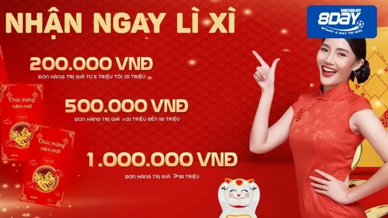 Doanh thu cược nhận mưa lì xì mỗi tuần