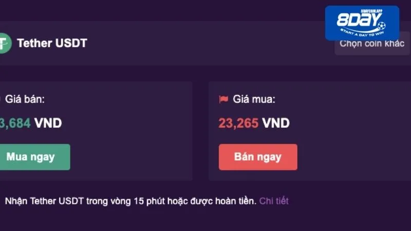 Thực hiện rút thưởng qua tiền ảo tại nhà cái