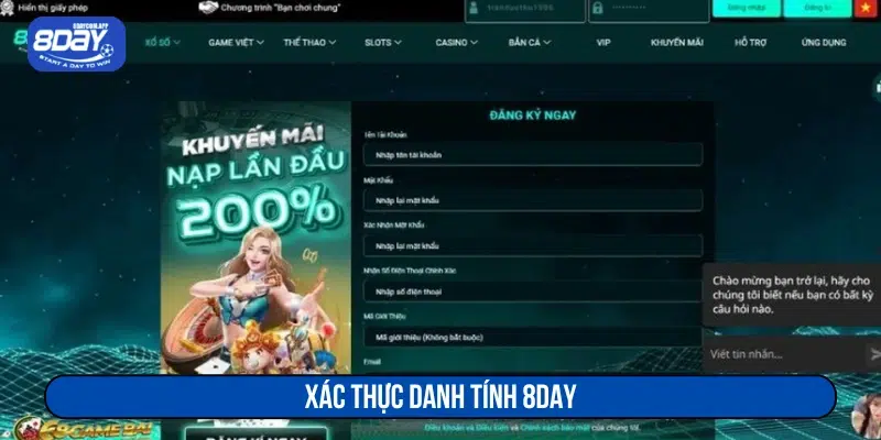 Xác thực danh tính 8DAY như thế nào
